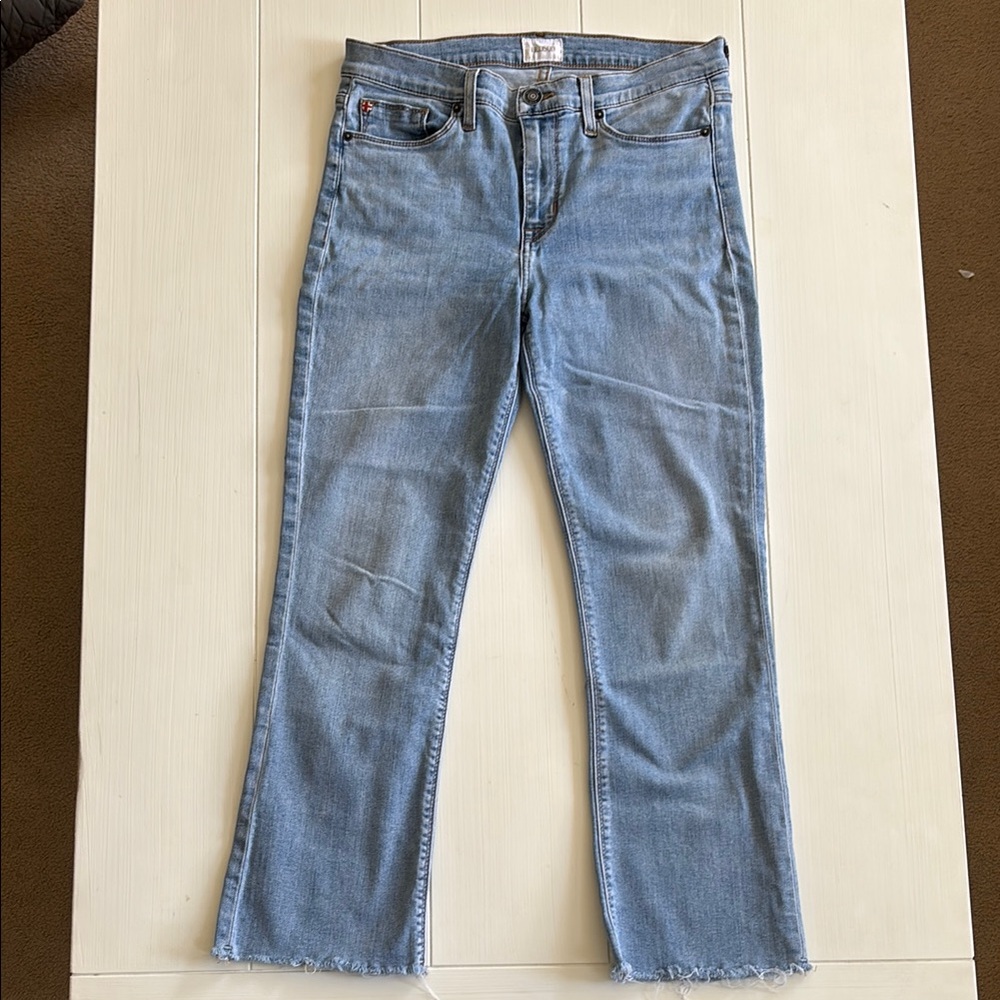 Blue Straight Leg Jeans with Clean Wash